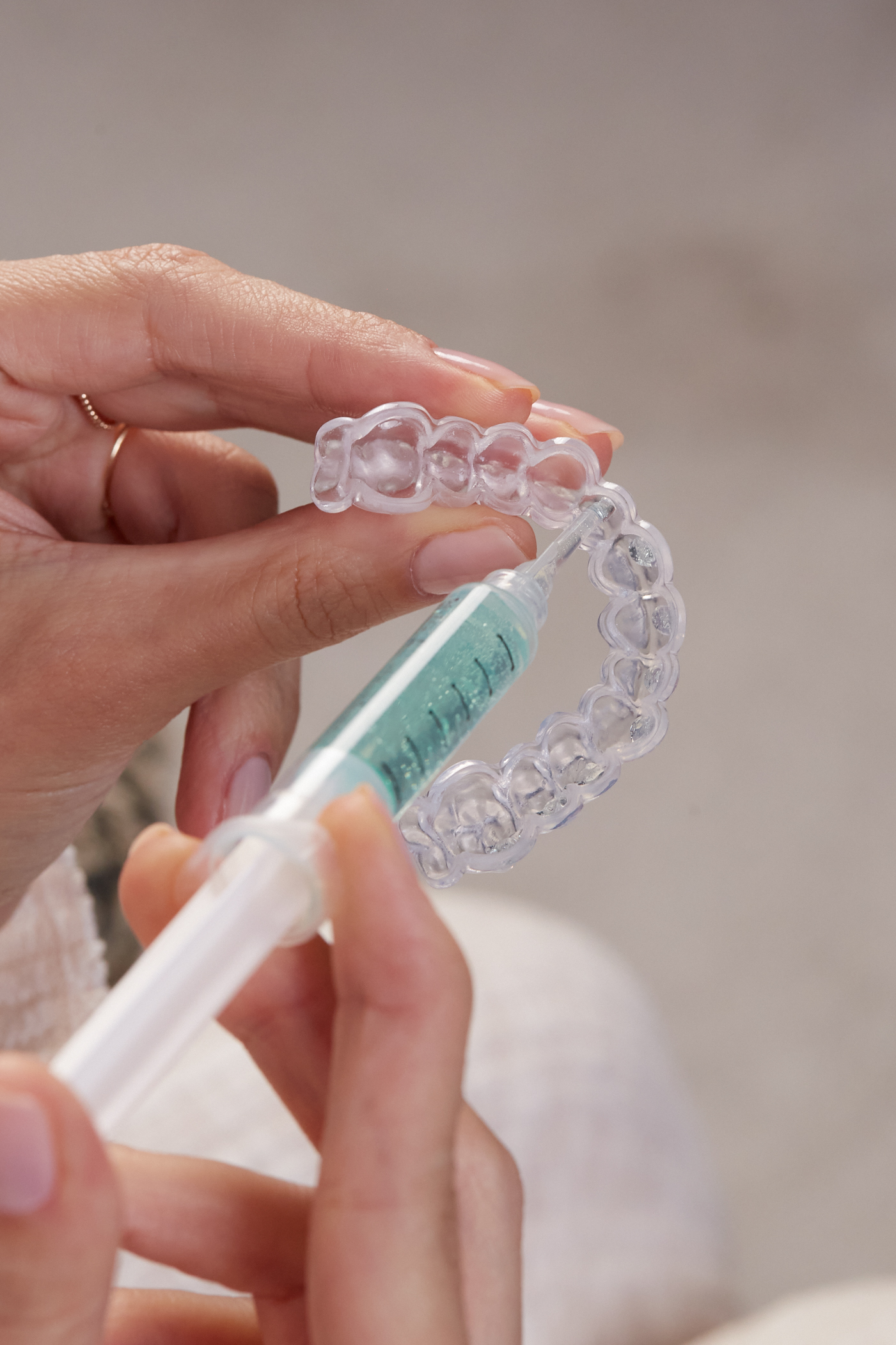 Professional teeth whitening setup